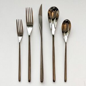 Fortessa Dragonfly 18/10 Stainless Steel Flatware 5 Piece Place Setting